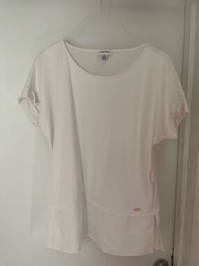 Calvin Klein White Layered Short-Sleeve Tee